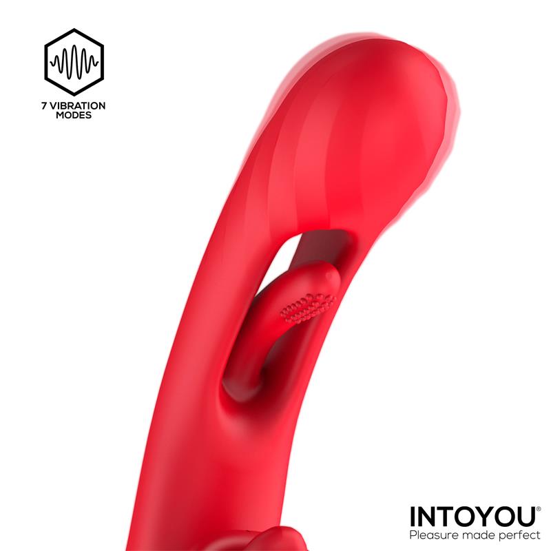 INTENSE - JESSICA VIBRADOR MULTIFUNCIÓN ESTIMULACIÓN CLÍTORIS 24.8 CM ROJO