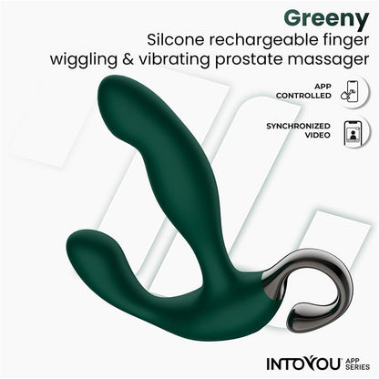 INTOYOU APP SERIES - GREENY MASAJEADOR PROSTÁTICO CON FINGER WIGGLING Y APP