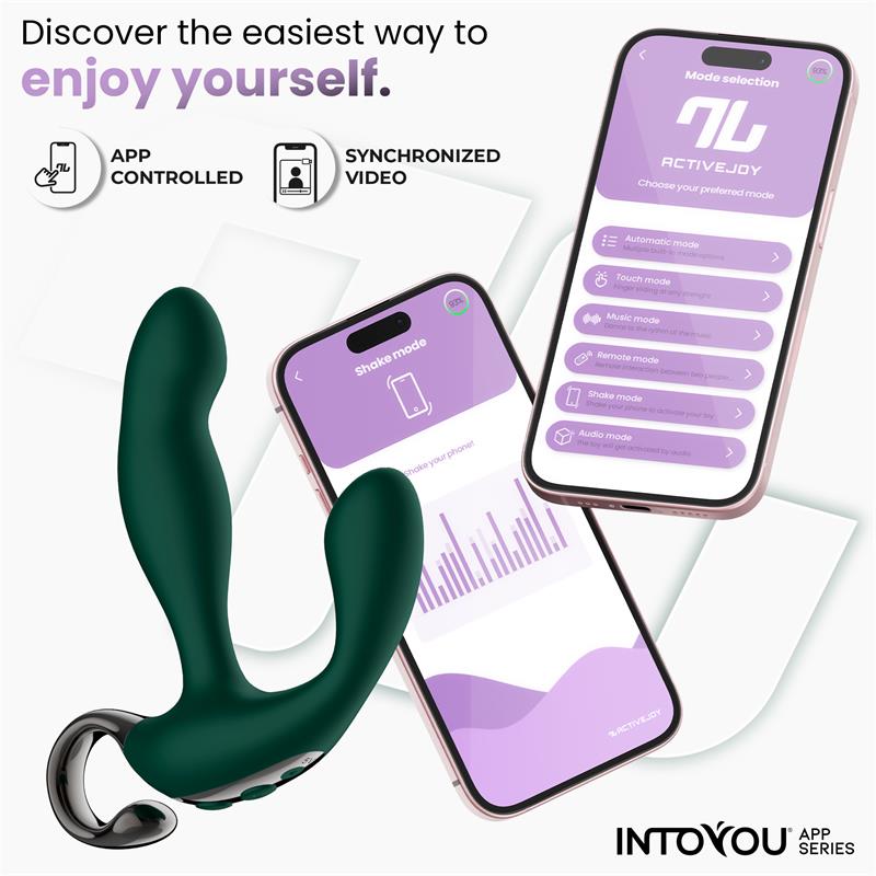 INTOYOU APP SERIES - GREENY MASAJEADOR PROSTÁTICO CON FINGER WIGGLING Y APP