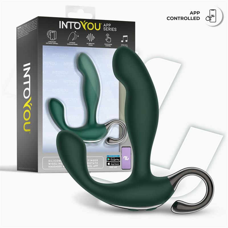 INTOYOU APP SERIES - GREENY MASAJEADOR PROSTÁTICO CON FINGER WIGGLING Y APP