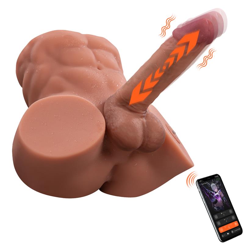 XISE - GRETEL SEMI TORSO CON DILDO DESMONTABLE, THRUSTING Y APP 6 KG