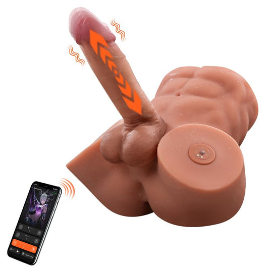 XISE - GRETEL SEMI TORSO CON DILDO DESMONTABLE, THRUSTING Y APP 6 KG