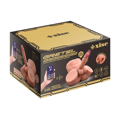 XISE - GRETEL SEMI TORSO CON DILDO DESMONTABLE, THRUSTING Y APP 6 KG