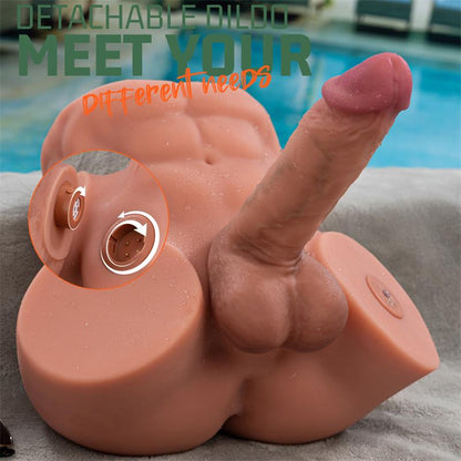 XISE - GRETEL SEMI TORSO CON DILDO DESMONTABLE, THRUSTING Y APP 6 KG