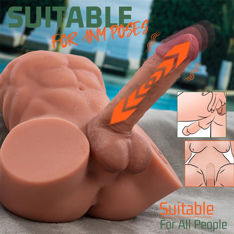 XISE - GRETEL SEMI TORSO CON DILDO DESMONTABLE, THRUSTING Y APP 6 KG