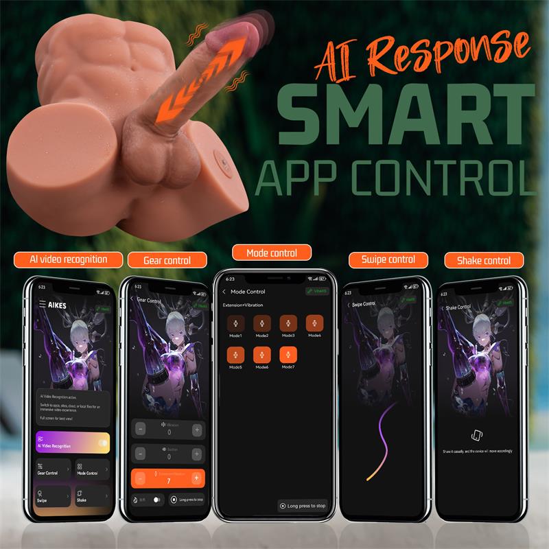XISE - GRETEL SEMI TORSO CON DILDO DESMONTABLE, THRUSTING Y APP 6 KG