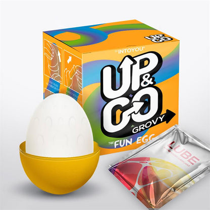 UP&GO - GROVY HUEVO MASTURBADOR ELÁSTICO AMARILLO