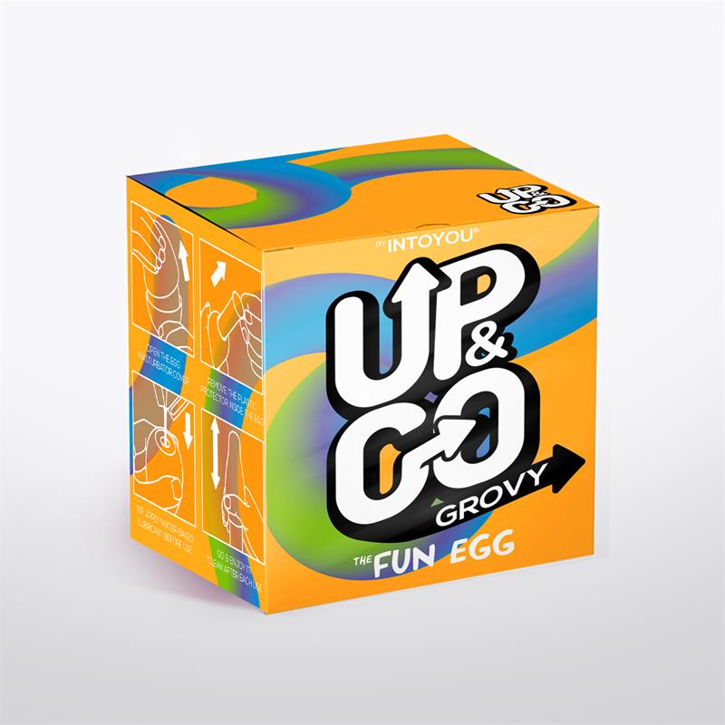 UP&GO - GROVY HUEVO MASTURBADOR ELÁSTICO AMARILLO