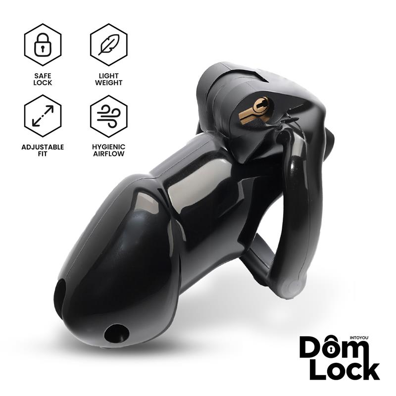 DOMLOCK - GUARD JAULA PARA EL PENE CON CANDADO INTERNO TALLA M