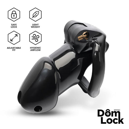 DOMLOCK - GUARD JAULA PARA EL PENE CON CANDADO INTERNO TALLA M