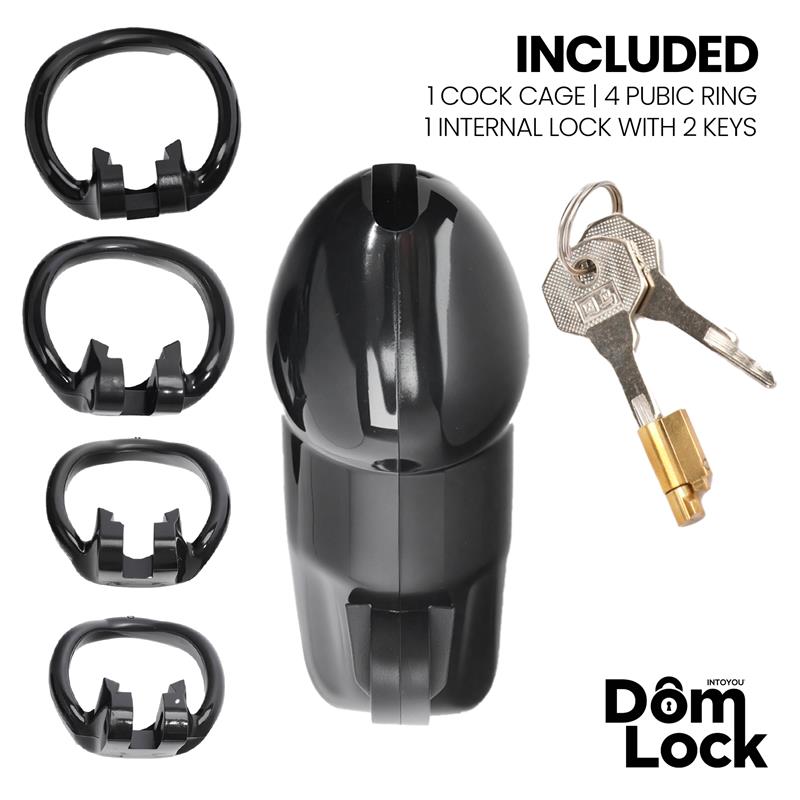 DOMLOCK - GUARD JAULA PARA EL PENE CON CANDADO INTERNO TALLA M