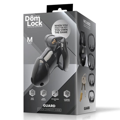 DOMLOCK - GUARD JAULA PARA EL PENE CON CANDADO INTERNO TALLA M