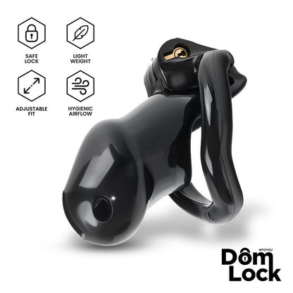 DOMLOCK - GUARD JAULA PARA EL PENE CON CANDADO INTERNO TALLA S