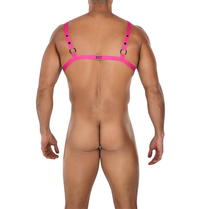 CUT4MEN - H4RNESS04-C ARNÉS CRUZADO RING ROSA TALLA ÚNICA