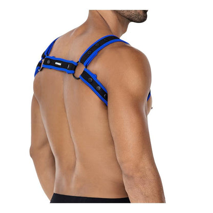 CUT4MEN - H4RNESS05 ARNÉS DE PECHO NEON AZUL ELÉCTRICO TALLA ÚNICA