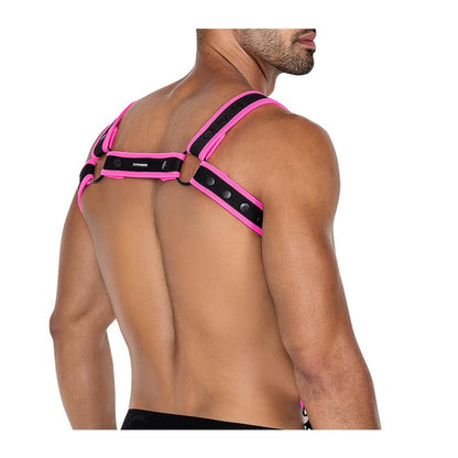 CUT4MEN - H4RNESS05 ARNÉS DE PECHO NEON ROSA TALLA ÚNICA