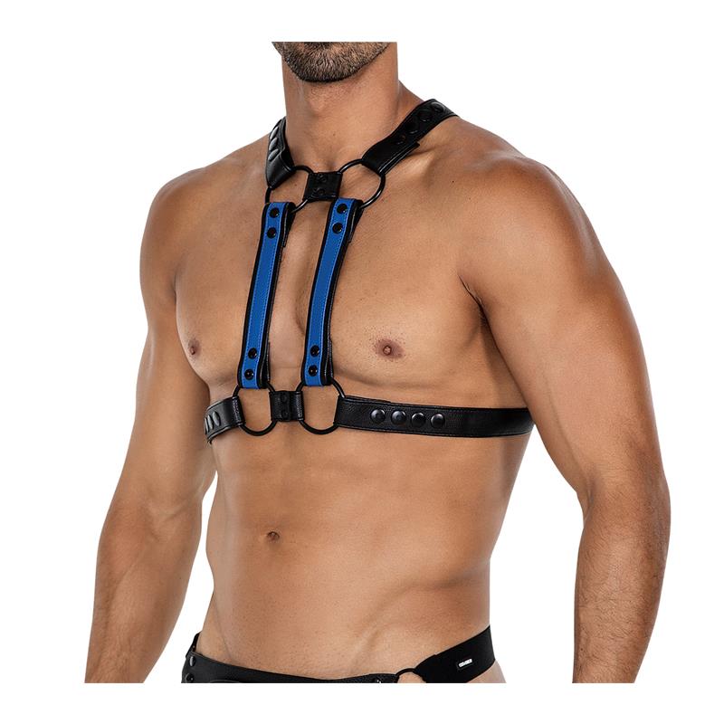 CUT4MEN - H4RNESS06 ARNÉS DE PECHO 4WAY AZUL TALLA ÚNICA