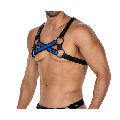 CUT4MEN - H4RNESS06 ARNÉS DE PECHO 4WAY AZUL TALLA ÚNICA