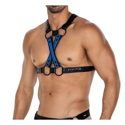 CUT4MEN - H4RNESS06 ARNÉS DE PECHO 4WAY AZUL TALLA ÚNICA