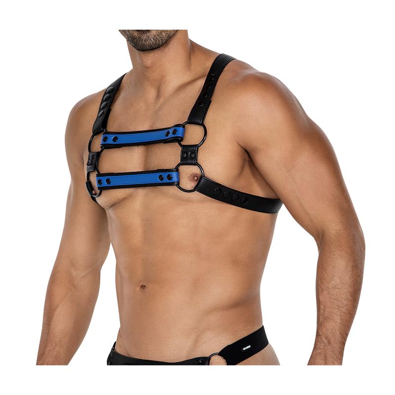 CUT4MEN - H4RNESS06 ARNÉS DE PECHO 4WAY AZUL TALLA ÚNICA