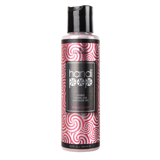 SENSUVA - HANDIPOP GEL DE MASAJE Y SEXO ORAL FRESA 125 ML