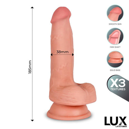 LUX - HANS DILDO TRIPLE DENSIDAD CON TESTÍCULOS 7.2