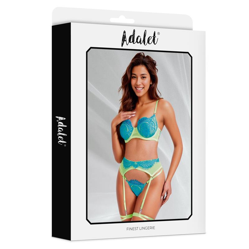 ADALET LINGERIE - HARLOW SET SUJETADOR, TANGA, LIGUERO Y LIGA Y