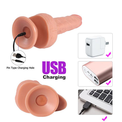 SHEQU - HAYDON DILDO CON 20 MODOS DE VIBRACIÓN Y ESTIMULADOR DE CLÍTORIS