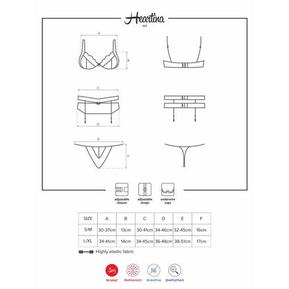 OBSESSIVE - HEARTINA SET 3 PIEZAS COLOR
