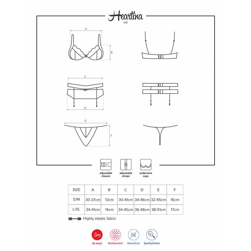 OBSESSIVE - HEARTINA SET 3 PIEZAS