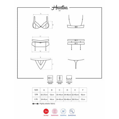 OBSESSIVE - HEARTINA SET 3 PIEZAS