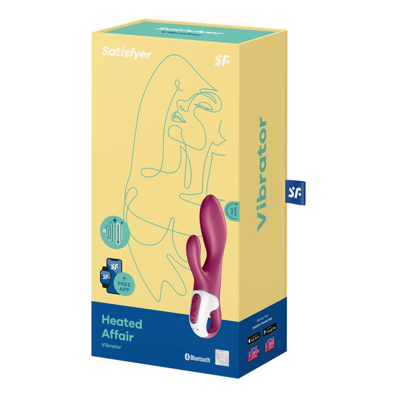 SATISFYER - HEATED AFFAIR VIBRADOR CON FUNCIÓN DE CALOR PUNTO G USB SILICONA