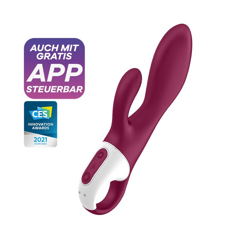 SATISFYER - HEATED AFFAIR VIBRADOR CON FUNCIÓN DE CALOR PUNTO G USB SILICONA