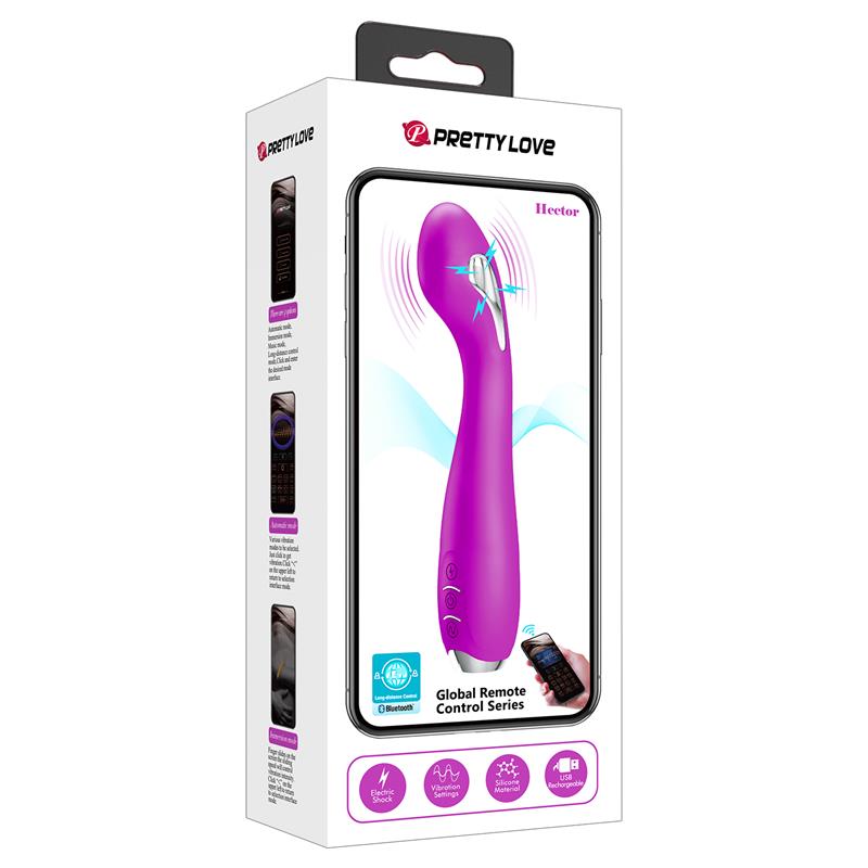 PRETTYLOVE - HECTOR VIBRADOR CON ELECTROSHOCK Y APP ROSA