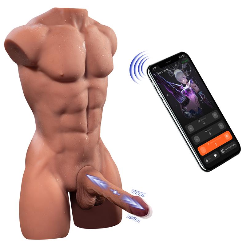 XISE - HENRY TORSO CON DILDO DESMONTABLE, THRUSTING Y APP 15,7 KG