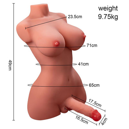 XISE - HERMOSA LADY BOY TORSO CON VIBRACIÓN Y THRUSTING 9.75 KG