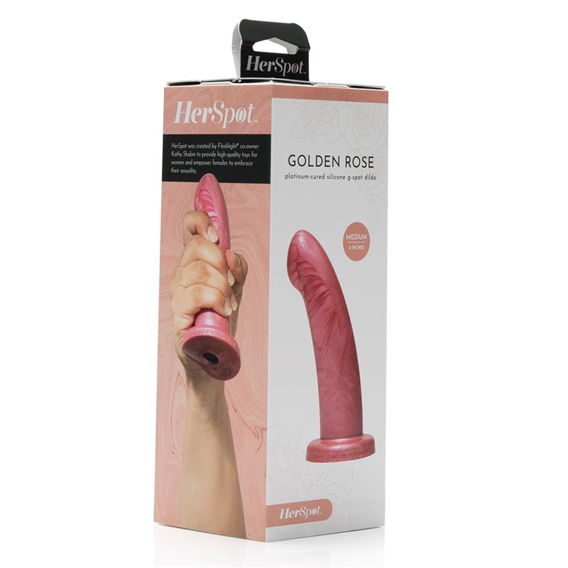 FLESHLIGHT - HERSPOT DILDO GOLDEN ROSE TALLA MEDIANA