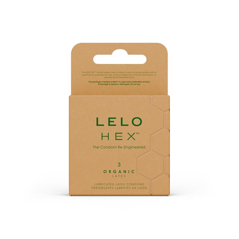 LELO - HEX CONDOMS ORGANIC 3 UNIDADES