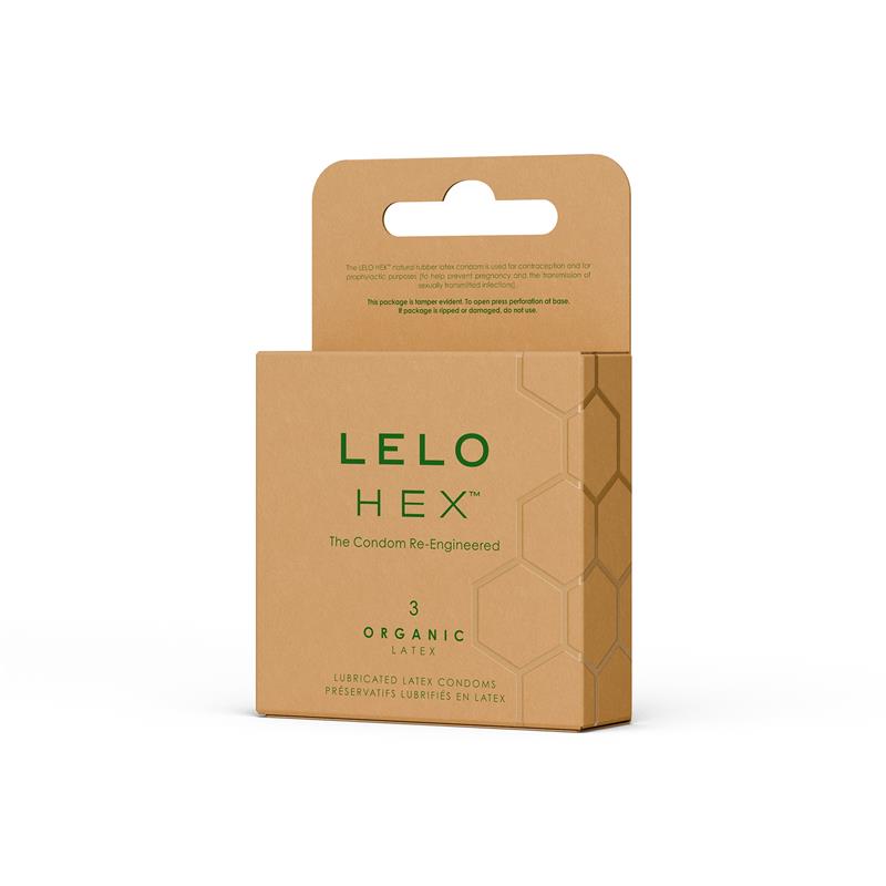 LELO - HEX CONDOMS ORGANIC 3 UNIDADES