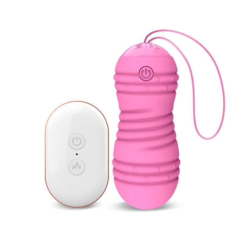 LATETOBED - HIIBO HUEVO VIBRADOR CON ROTACIÓN CONTROL REMOTO USB SILICONA ROSA