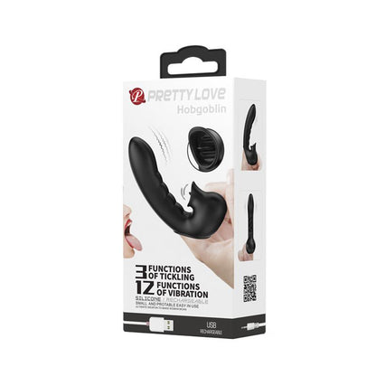 PRETTYLOVE - HOBGOBLIN FUNDA PARA EL DEDO VIBRACIÓN Y LENGUA ESTIMULADORA