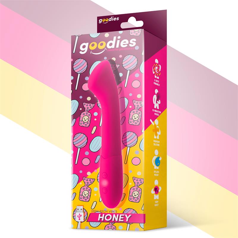 GOODIES - HONEY VIBRADOR PUNTO G SILICONA USB FUCHSIA