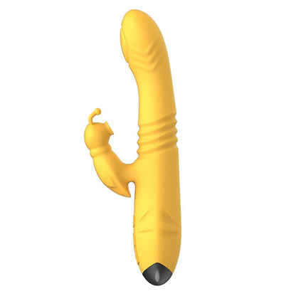 INTENSE - TOKY VIBRADOR MULTIFUNCIÓN RECARGABLE UP & DOWN CON ESTIMULADOR DE CLITORIS AMARILLO