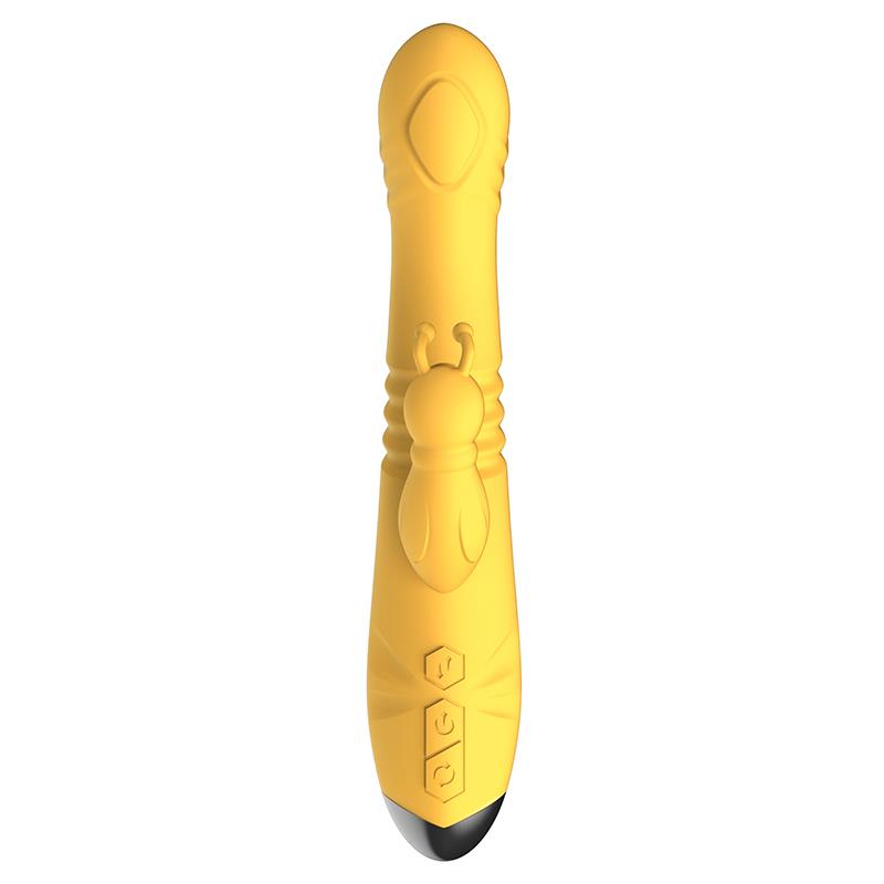 INTENSE - TOKY VIBRADOR MULTIFUNCIÓN RECARGABLE UP & DOWN CON ESTIMULADOR DE CLITORIS AMARILLO