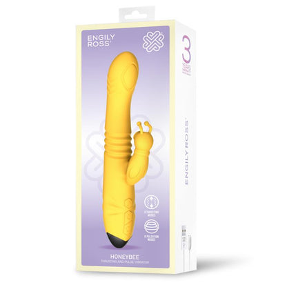 INTENSE - TOKY VIBRADOR MULTIFUNCIÓN RECARGABLE UP & DOWN CON ESTIMULADOR DE CLITORIS AMARILLO