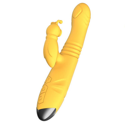 INTENSE - TOKY VIBRADOR MULTIFUNCIÓN RECARGABLE UP & DOWN CON ESTIMULADOR DE CLITORIS AMARILLO