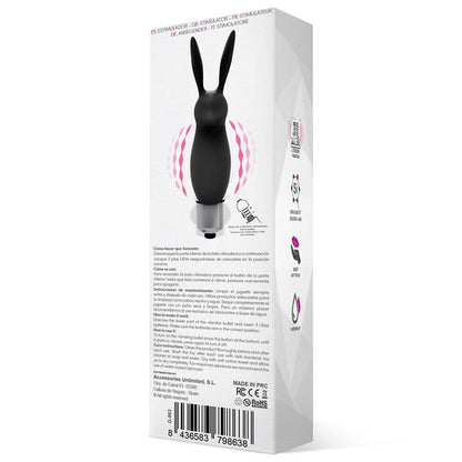 LATETOBED - HOPYE BALA VIBRADORA CONEJITO SILICONA NEGRO