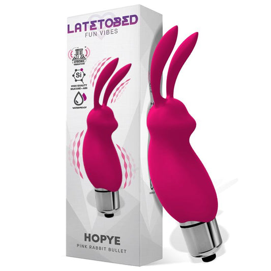 LATETOBED - HOPYE BALA VIBRADORA CONEJITO SILICONA ROSA