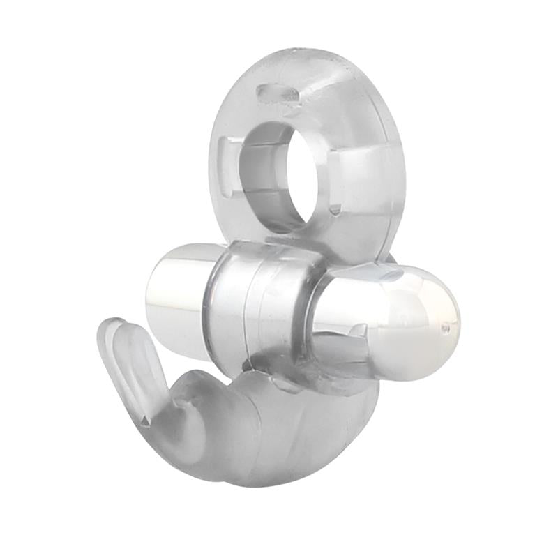 LATETOBED - HORIZON ANILLO VIBRADOR CON CONEJITO TRANSPARENTE