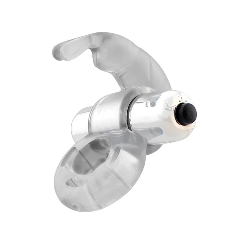 LATETOBED - HORIZON ANILLO VIBRADOR CON CONEJITO TRANSPARENTE